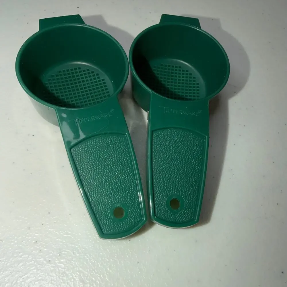 Tupperware Vintage Metallic Green Mini Sifter Strainer Gadget 90s